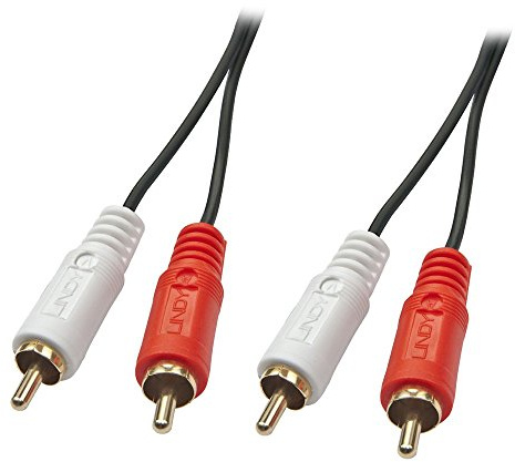 LINDY Câble Audio Premium 2X RCA mâle vers 2X RCA mâle, 5m