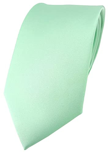 TigerTie Satin Krawatte in mint Uni einfarbig