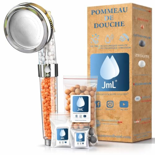 Pommeau Douche Haute Pression Anti Calcaire JaMoonLBV JmL® Marque Française 3FC