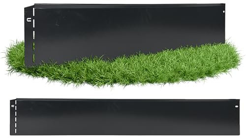 GartenAZ – Rasenkante Metall feuerverzinkt & beschichtet 103x13cm, Nutzlänge 10m - Flexible Rasenbegrenzung aus Stahlblech für Rasen- & Beetabgrenzung - Beeteinfassung Kante robust & langlebig