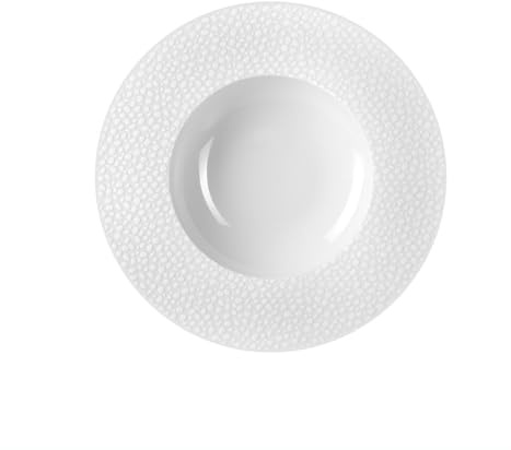 Médard de Noblat - Assiette creuse - D23 cm - Baghera - Porcelaine - Lot de 6 - Blanc
