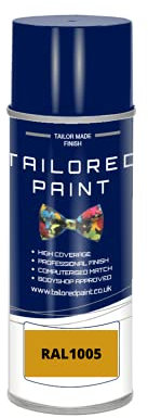 RAL 1005 - Vernice spray smaltata, colore giallo miele per legno, metallo, plastica, PVC, UPVC, fasce – per interni ed esterni