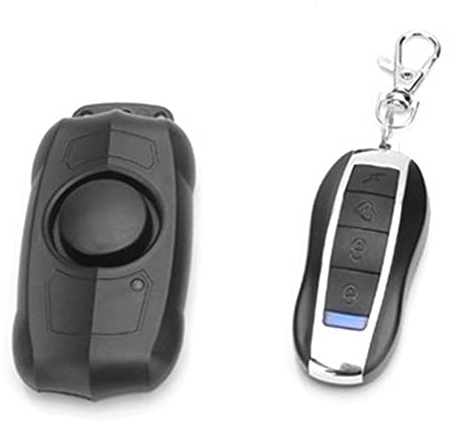 Riloer 5 graders känslighet justerbar 120db trådlöst larm med fjärrkontroll stöldskydd, vibrationssäkerhet rörelsesensor vattentätt larm, motorcykelalarm för skotrar, cykelfordon dörrar och fönster