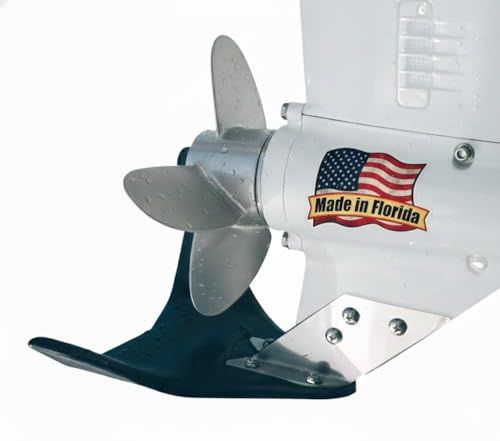 Hydro-Shield Hydrofoil Bootsstabilisator – Skeg-montierter Schild für Motoren mit Halterung in Marinequalität – erhältlich in 4 Größen – verbessert die Leistung, schützt Ihren Propeller und schützt