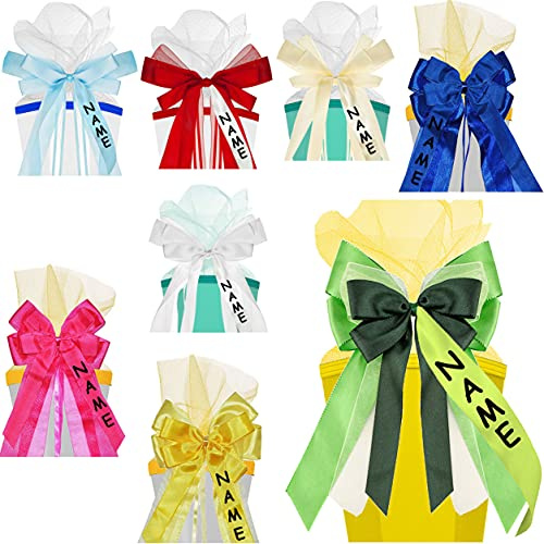 alles-meine.de GmbH Schleife für Schultüten - grün - incl. Name/Text - 17 cm breit u. 31 cm lang - mit edlen Satin Bändern - für Zuckertüten und Geschenke - Geschenkband/Gesc..