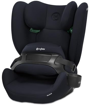 CYBEX Silver Kinder-Autositz Pallas B2 i-Size, ISOFIX, Gruppe 1/2/3 (9-50 kg), Ab ca. 15 Monate bis 12 Jahre, Inkl. Getränkehalter, Blue Moon