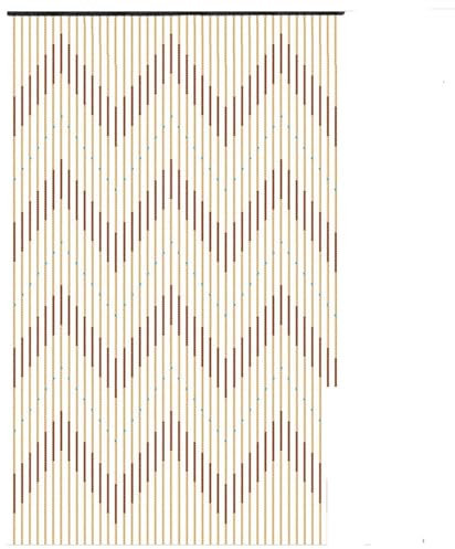 Begoniape Perlenvorhang Fadenvorhang, 90 * 220cm Holzperlenvorhang Türvorhang Fenstertürvorhang mit 31 Linien, Raumteiler Perlenvorhang aus Holz Hängende für Balkon, Tür