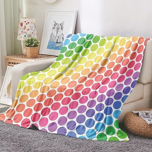 EHOMERY Manta XXL Cobija Invierno Manta Mudanza Colcha Niña Círculo Mantas De Siesta Mantas Decorativas Suaves Y Cómodas Color 130x100cm