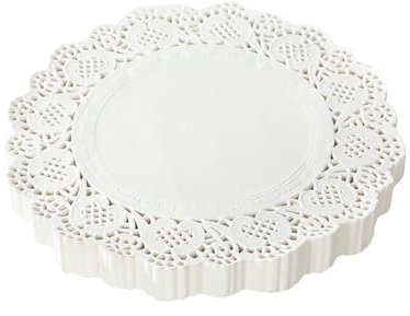 HugeDE 150 Pcs 12 Inches Round White Paper Doilies Cake Lace Paper Placemats Large Food Paper Doilies Decorative Table Doilies for Dessert