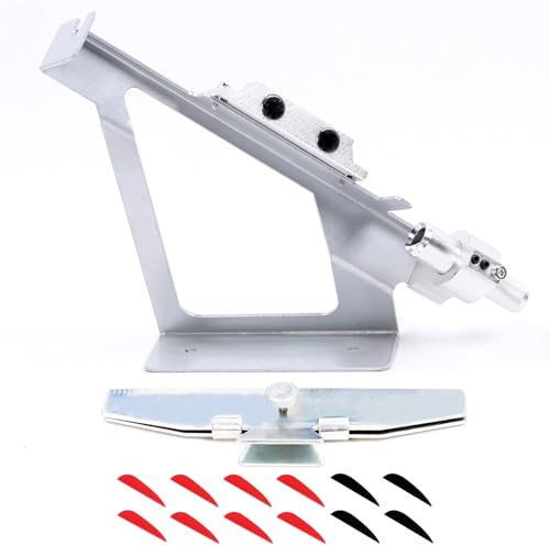 FENJANER Arrow Fletching Jig - Adjust Archery Arrow Fletchings Tool Jig Kit with Clamp for DIY Arrow Vanes (Sliver)