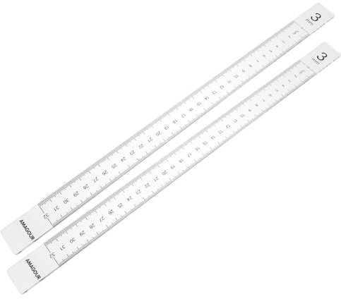 MOLUCKFU Dough Thickness Guides Acrylic Measuring Dough Strips 3mm Thickness Rolling Pin Guides Scale Tool