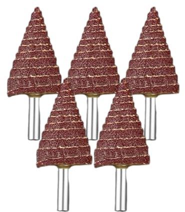 5-teiliges Kegel Schleifpapier Entgratungs Lamellenrad Für Effizientes Schleifen Und Polieren Auf Verschiedenen Oberflächen. Drehwerkzeug 6 Mm Schaft