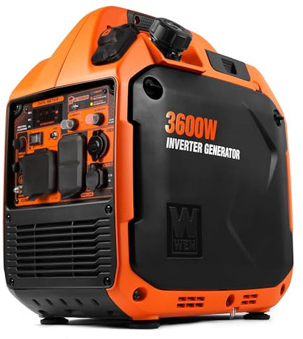 WEN - Quiet & Lightweight 3600W RV Ready Dual Fuel Portable Inverter Generator with Fuel Cut Off and CO Alarm (DF360iX)