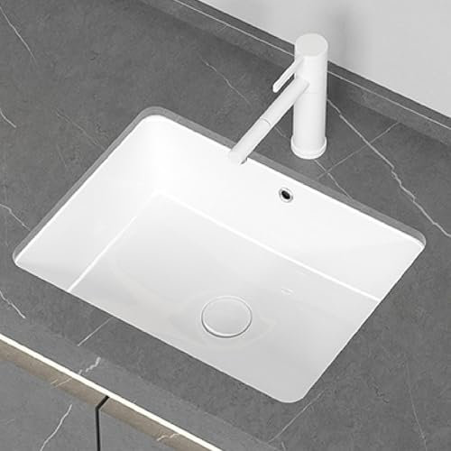 Badezimmer-Waschbecken, rechteckig, Einbauwaschbecken, leicht zu installieren, kratzfestes Keramikwaschbecken für Wohnungen, Zuhause, Hotels, Restaurants, Wohnmobile, Bars, Balkone