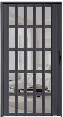 Falttür Falttüren Innentüren Schiebetür Schiebetür Als Raumteiler Für Speisekammern, Graue, Transparente, Teleskopische Falttür Für Den Innenbereich, Schlafzimmer, Studio-Apartment, Gewerbliche Falttü