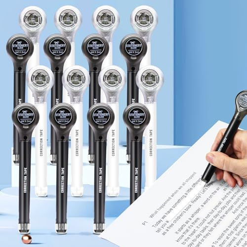 STATIONERY ISLAND 16er Korrekturroller Korrekturmaus Set, Korrekturband 6m x 5mm, korrekturstift, Kleberoller Maus Roller Schulsachen Correction Tapes, Für Schüler, Büro, Fotokleber Fotoalbum