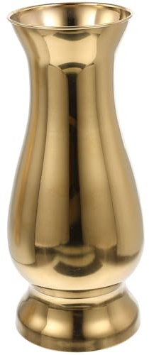 PRETYZOOM Jarrón De Metal Decorativo para Flores Secas Y Arreglos Florero De Mesa Compacto De 7.48 Pulgadas para Hogar Oficina Y Jardín Diseño Moderno Y Simple