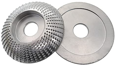 SZTVECFW Disque de Sculpture sur Bois de 100mm, Disque de façonnage de broyeur, alésage de 4 Pouces, Disque abrasif en carbure de tungstène(2pc)