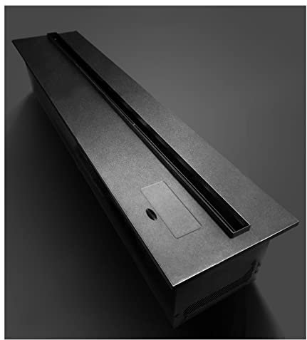 CAFIEDR Cheminée à Vapeur d'eau Simulation de Flamme 3D Cheminée électrique Panneau métallique Ultra-Mince Cheminée encastrée Décoration de la Maison Cheminée à Vapeur (Noir L 150cm)