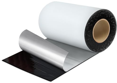 BXI Fluorocarbon Film Asphalt Waterproof Tape, 12 Inches X 32 Feet, Weatherproof Sealing Membrane, Self-Adhesive SBS Modified Bitumen Flashing Sealant Patch, Seam Leak for Roof Window Driveway Repair