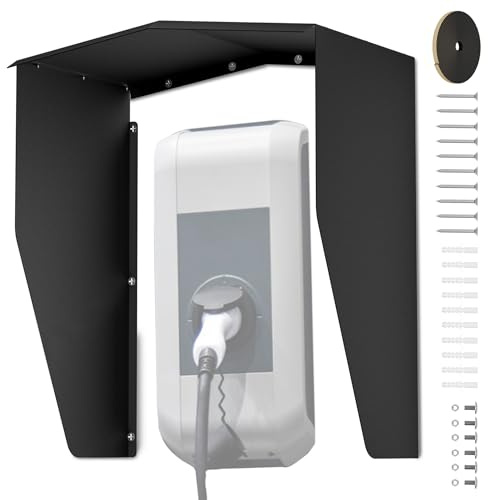 YRHome Wallbox, protezione dalle intemperie in ferro, protezione dalle intemperie per auto, protezione dalla pioggia, protezione dai raggi UV, per stazione di ricarica elettrica auto, 40 x 25 x 45,5