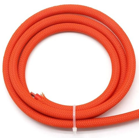JWOO 4mm PET Expandable Cable Sleeve, Tight Braided High Density Hardness Line Protect Sleeving Wire Wrap Gland Sheath(Orange,3METER)