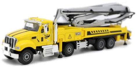 CHICHIYANG 1/55 Die-cast Alloy Concrete Pump Truck Construction Vehicle Model Alloy Construction Truck Collectibles for Enthusiasts
