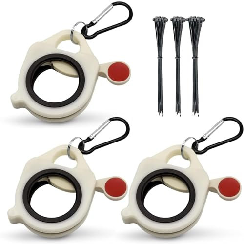 3PCS Cable Tie Holder, Cable Ties Black, Zip Ties Holder, Light Cable Tie Cable TiesHolder Belt Zip Tie Tool Reusable Zip Tie Organizers Fits Most Zip Ties, Indoor and Outdoor Use