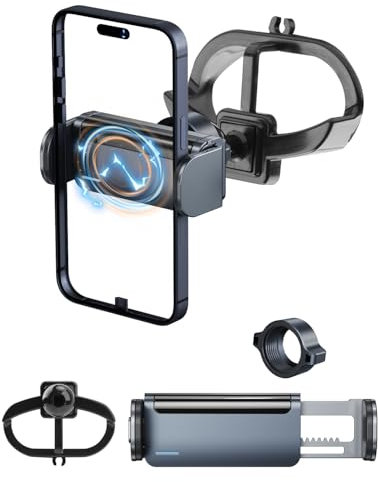 YEE PIN Support de téléphone portable compatible avec Mini Cooper 2015-2021 / Mini Countryman Mini Clubman 2017-2021 | Rotation à 360 ° | Verrouillage automatique | Compatible avec les smartphones de