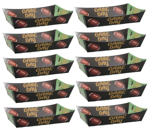 BESTYASH 10piezas y Bandejas De Fútbol Temáticas Deportivos Decoración De Cumpleaños y Servicio De Snacks