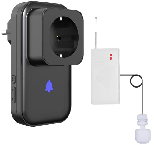 Interrupteur Protection Automatique Con Capteur Niveau d'eau sans Fil - Contrôle Niveau Haut/Bas | Alarme 100 DB, Portée 100 m - pour Châteaux d'eau, Fosses Septiques, Agriculture et Industrie