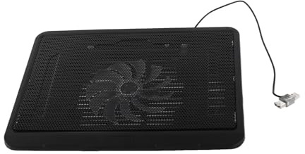 XUXHOU Pad di Raffreddamento del Laptop del Supporto Ergonomico Portatile Grande Ventilatore USB -base per 14 Notebook, Metal Mesh Front per Giocatori e Film dei Film (BLACK)