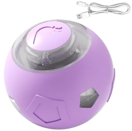 Générique Boule Interactive pour Chien - Jouet Électrique Automobile pour Chien Et Chat - Accessoire Intelligent Rechargeable pour Animaux avec Lumière LED, Adapté Aux Tailles Petits/Moyens/Grands Et