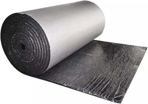 Panneau d'isolation en mousse d'aluminium réfléchissant pour sols, toits, portes de garage et camping-cars, 5 mm d'épaisseur, 1 m x 4 m, dos réfléchissant pour une efficacité énergétique