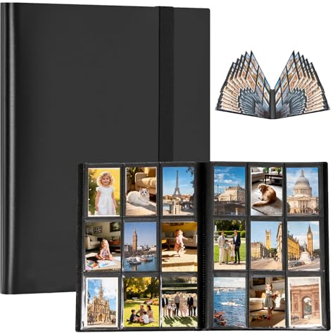 540 Tasche Album Porta Carte, 30 Pagine Raccoglitore Porta Carte, Impermeabile Album Carte Collezionabili, Libro Porta Carte Compatible con Varie Carte da Collezione (Nero)
