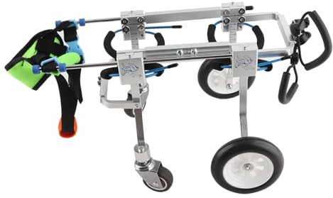 Tbest Carrello per Cani e Gatti Carrello da Passeggio per Animali Domestici per Scooter Ilion Assistente per la Camminata, per Cani a Quattro Ruote Fore Leg Ilion Pyzed Pet Walk Assistant