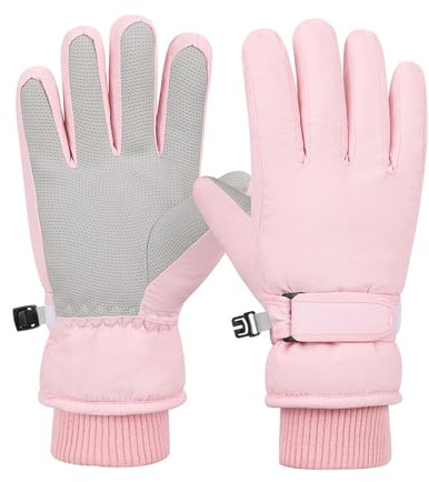 Générique Gants de Ski Enfants, Gant d'hiver en Polaire Chauds pour Garçons Filles, Gants de Neige Imperméable Coupe-Vent pour Snowboarding Skiing Cycling Chic