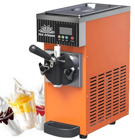 Heladera Profesional Con Preenfriamiento - Potencia 450/750W, 2.5L/3.5L, Limpieza Auto, Pantalla Táctil, Soft Serve Heladera Multiusos Para Restaurantes Y Bares(Orange,750W)