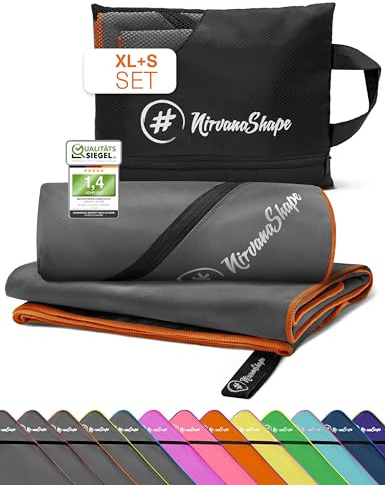 NirvanaShape Serviettes Microfibre | absorbantes, légères, à séchage Rapide | draps de Bain, Serviettes de Voyage, Serviettes de Sport | Idéales pour Les Voyages, Le Sport, Le Yoga, Le Sauna