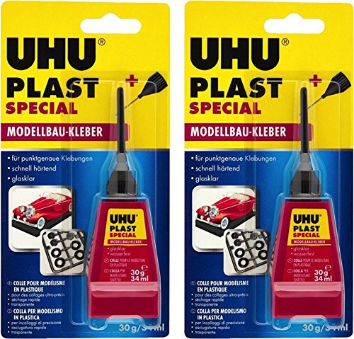 UHU 45885 Modellbaukleber, Plast Spezial, 30 g mit Feindosierspitze (2x Plast Spezial 30 g)