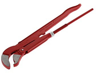 GEDORE red Clé serre-tubes coudée à 45°, Largeur 103 mm/3 pouce, suédoise, mâchoires en S, résistante, denture inversée, R27140030