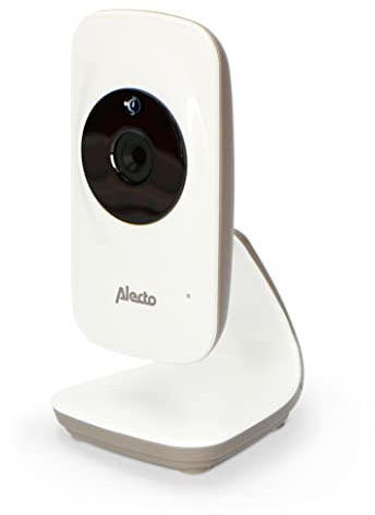 Alecto DVM-71C Babyphone mit Kamera - Zusatzkamera für Alecto DVM-71 - große Reichweite - schwenkbare Kamera - erweiterbar - VOX Funktion - weiß