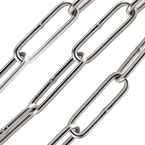 FASTON® Edelstahl-Kette 2 mm Edelstahlkette (1 Meter) Edelstahl Gliederkette Absperrkette Rundstahlkette