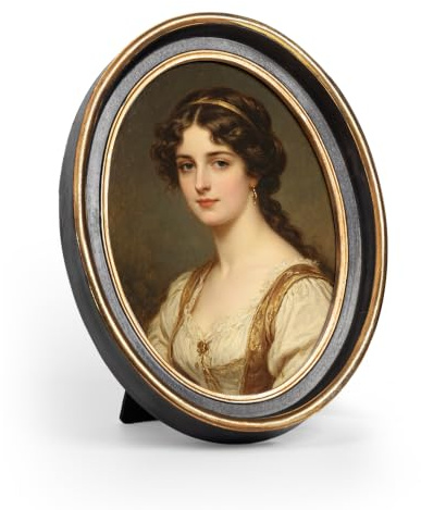 AELS 4x6 Inch Vintage Picture Frame, Elegant Antique Photo Frames with Glass Front, Photo Display, Tabletop Wall Hanging, Gift Ideas, Black Oval with Gold Trim