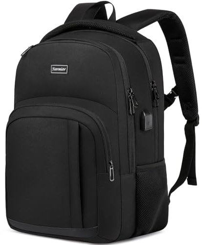 YIORMIOR Mochila Hombre Mujer, Mochila Escolar Adolescente Juveniles Mochilas Escolares Mochila Universidad Ordenador Portatil 17.3 Pulgadas Mochila Portatil con Puerto USB