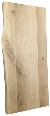 Waschtisch Eiche Platte Natur Holzplatte massiv Holz Aufsatzbecken Waschbeckenplatte Naturkante 80 cm Lang Neu