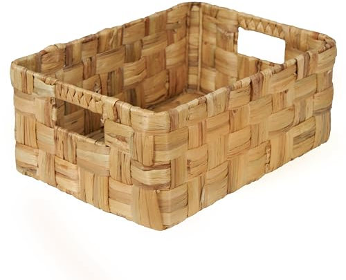 Vatima Jumbo-Weidenkorb, großer Hyazinthen-Organizer, 42 x 30 x 18 cm – ideal für Regale und Speisekammer