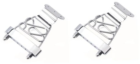 ifundom 2stücke Plated String Tailpiece Für Archtop Gitarre Robuste Metallkonstruktion Einfache Installation Elegantes Design Für Optimale Klangübertragung Und Langlebigkeit Für