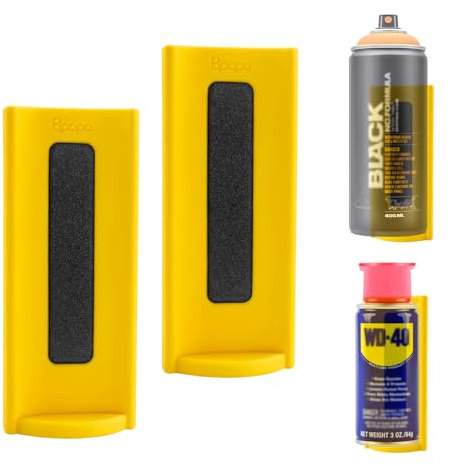 2 Pcs Magnetic Aerosol Spray Can Holder,Powerful Magnet Toolbox Bottle Holder, Spray Can Wall Mount Organizer Paint Can Bottle Rack for Garage,Toolbox, Workspace