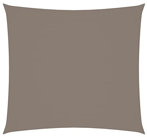 Iiaky Sonnensegel Oxford-Gewebe Garten Sonnenschutz Sonnensegel Terasse Quadratisch 4x4 m Taupe
